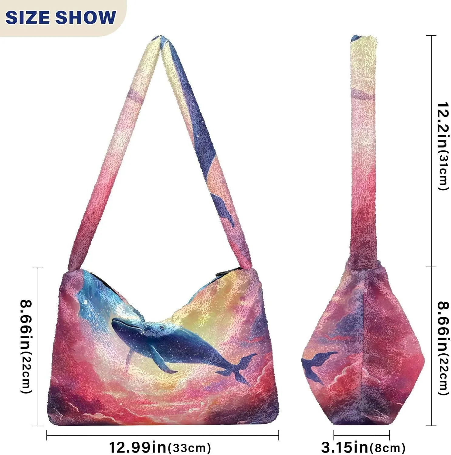 GAIGEO Fantasy Sea Of Clouds And Whale Women Shoulder Bag, Handbags for Women Shoulder Bag, Womens Outdoor Bag