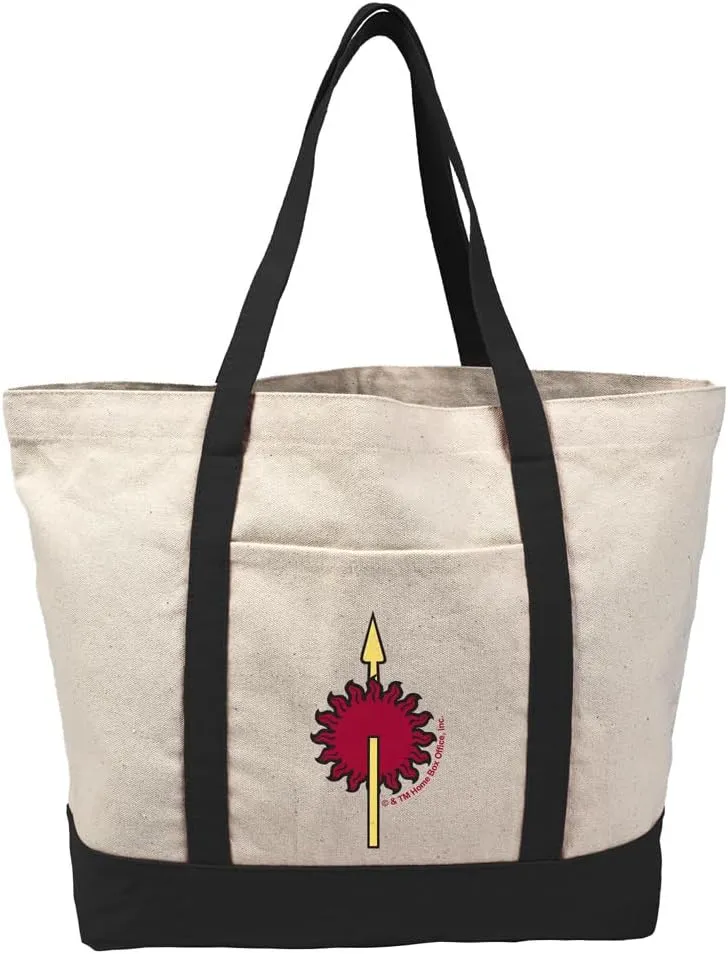 Game of Thrones Stark Sigil, Tote Bag With External Pocket, Reusable Shoulder Bag for Shopping, Beach, Royal Collection