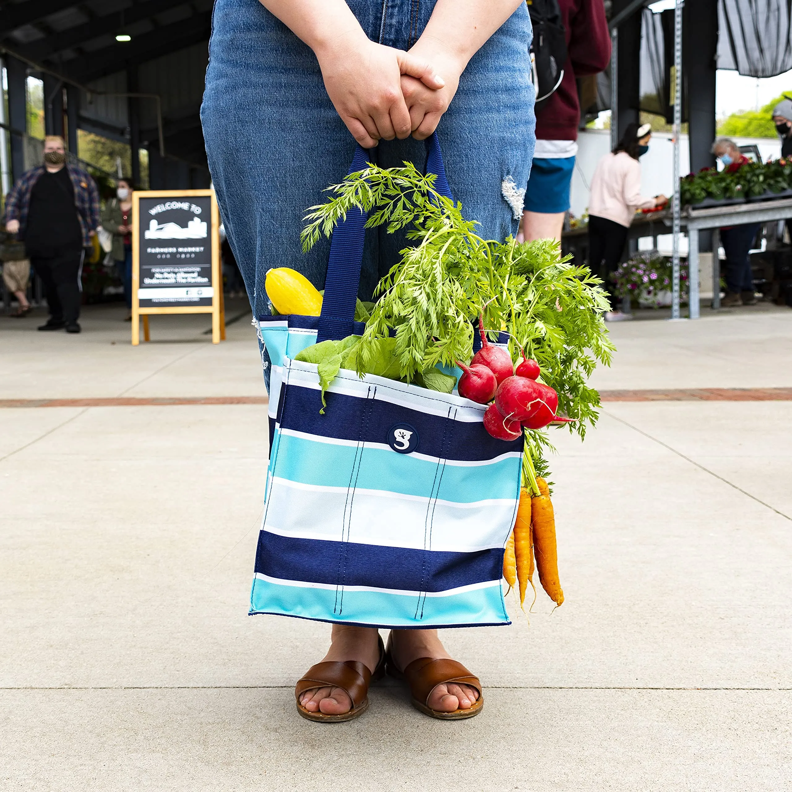Geckobrands 7 Pocket Market Tote