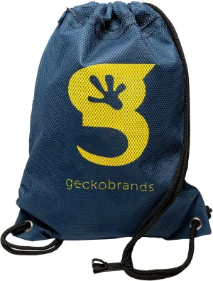 geckobrands Limitless 3 Pocket Drawstring Backpack - Lightweight, Durable Cinch Bag for Gym, Sports, and Daily Use
