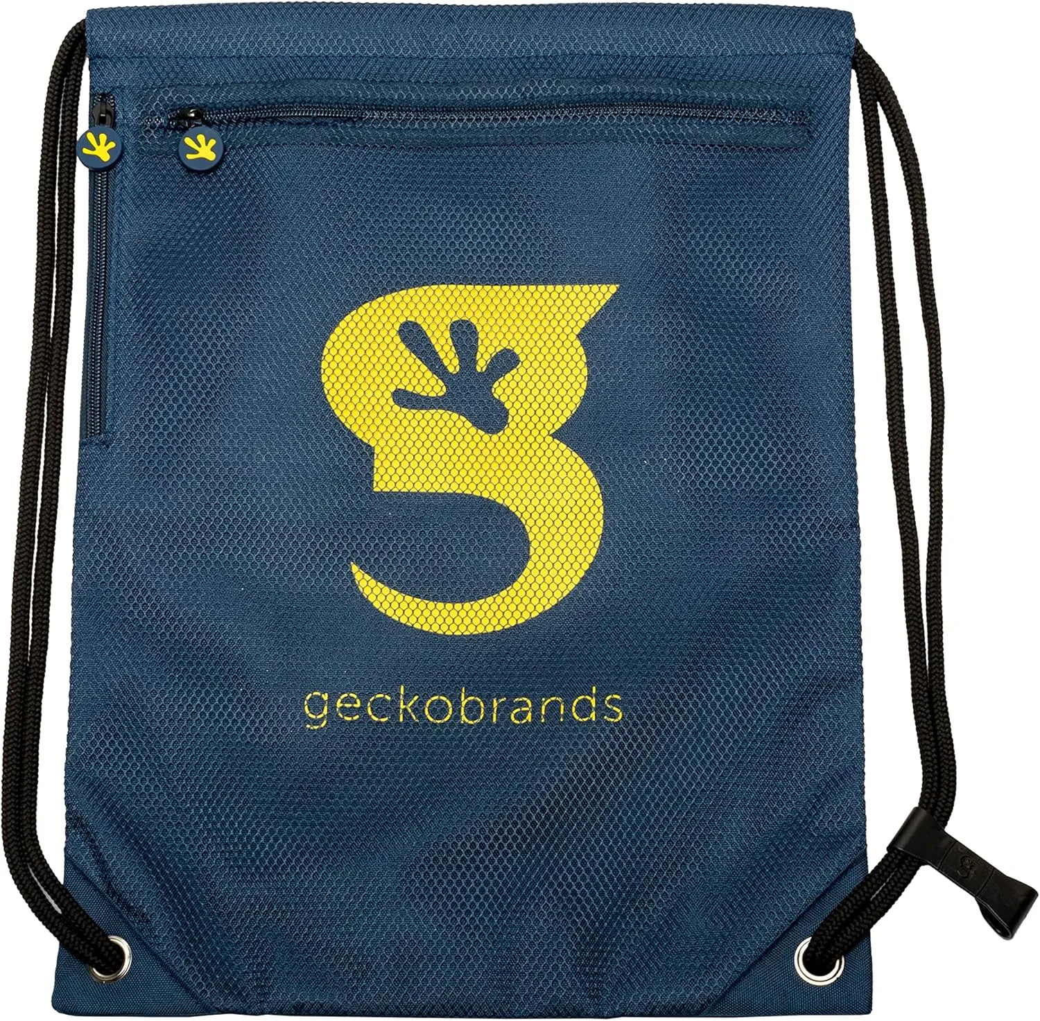 geckobrands Limitless 3 Pocket Drawstring Backpack - Lightweight, Durable Cinch Bag for Gym, Sports, and Daily Use