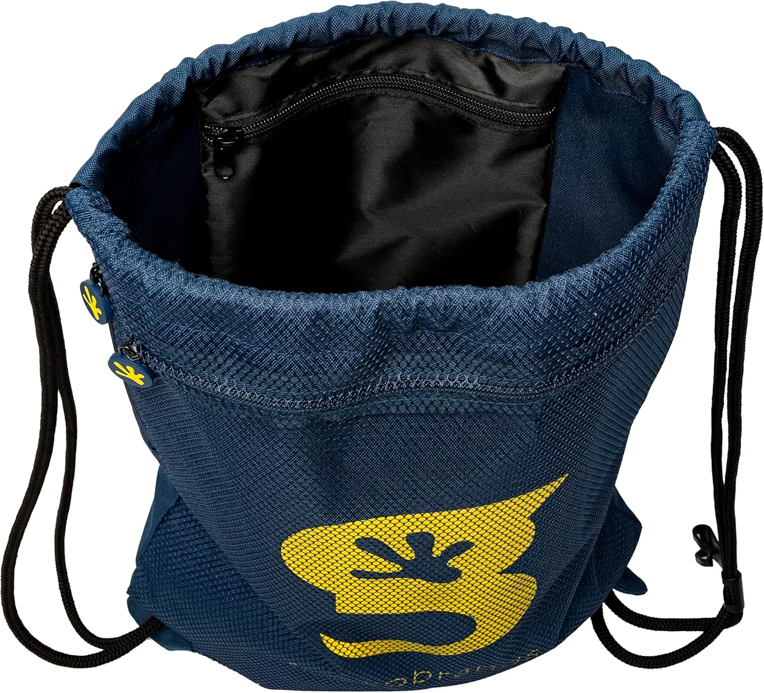 geckobrands Limitless 3 Pocket Drawstring Backpack - Lightweight, Durable Cinch Bag for Gym, Sports, and Daily Use