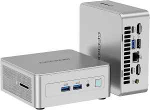 GEEKOM AE7 Mini PC AMD Ryzen 9 7940HS Mini Computers (up to 5.2GHz) 32GB DDR5 5600Mhz RAM 1TB M.2 2280 NVMe Gen4*4 SSD Mini Desktop Computer Windows 11 Pro AMD Radeon 780M/8K/WiFi6E/BT5.2/USB4.0