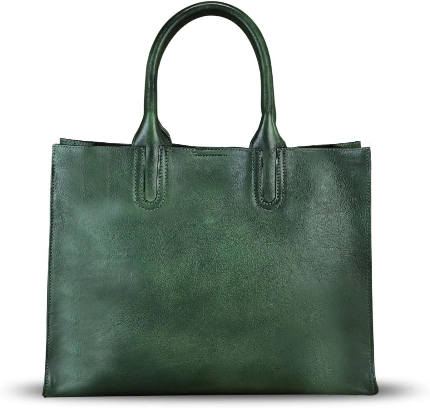 Genuine Leather Handbag for Women Hand Painted Leather Top Handle Bag Handmade Crossbody Purse Work Tote