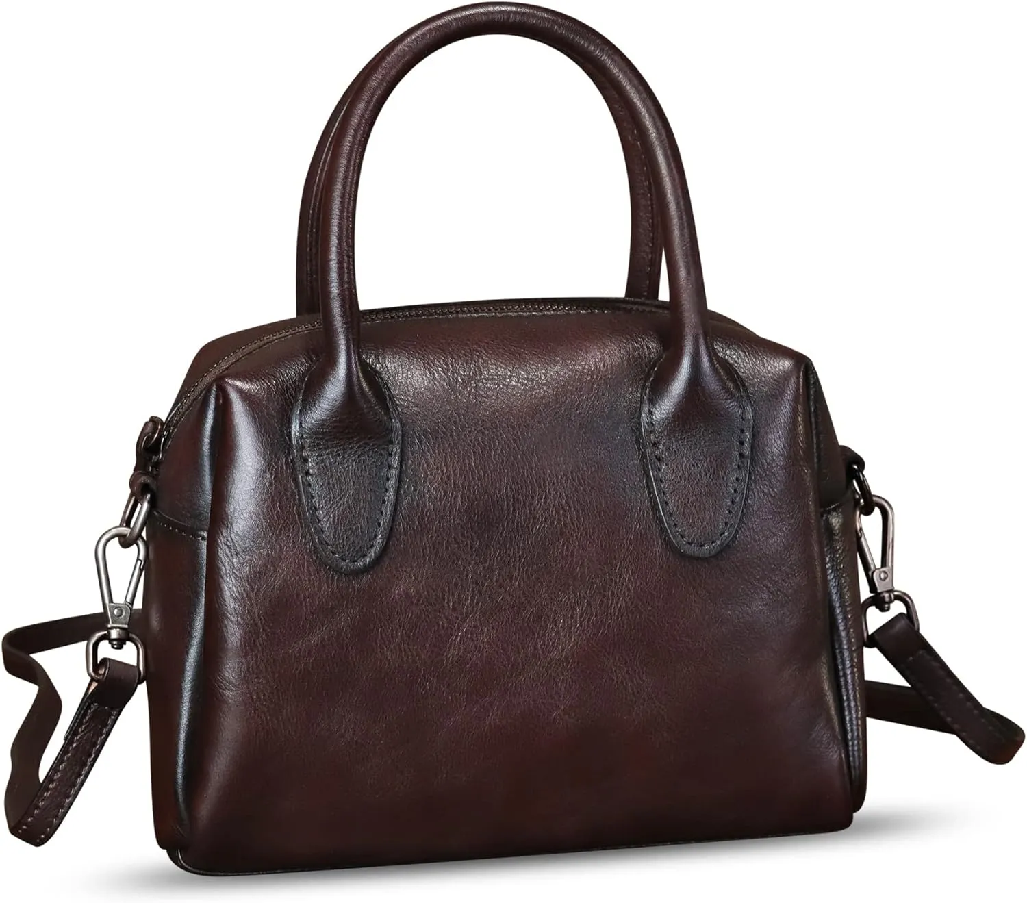 Genuine Leather Handbag for Women Leather Top Handle Purse Retro Handmade Satchel Vintage Crossbody Hobo Bag