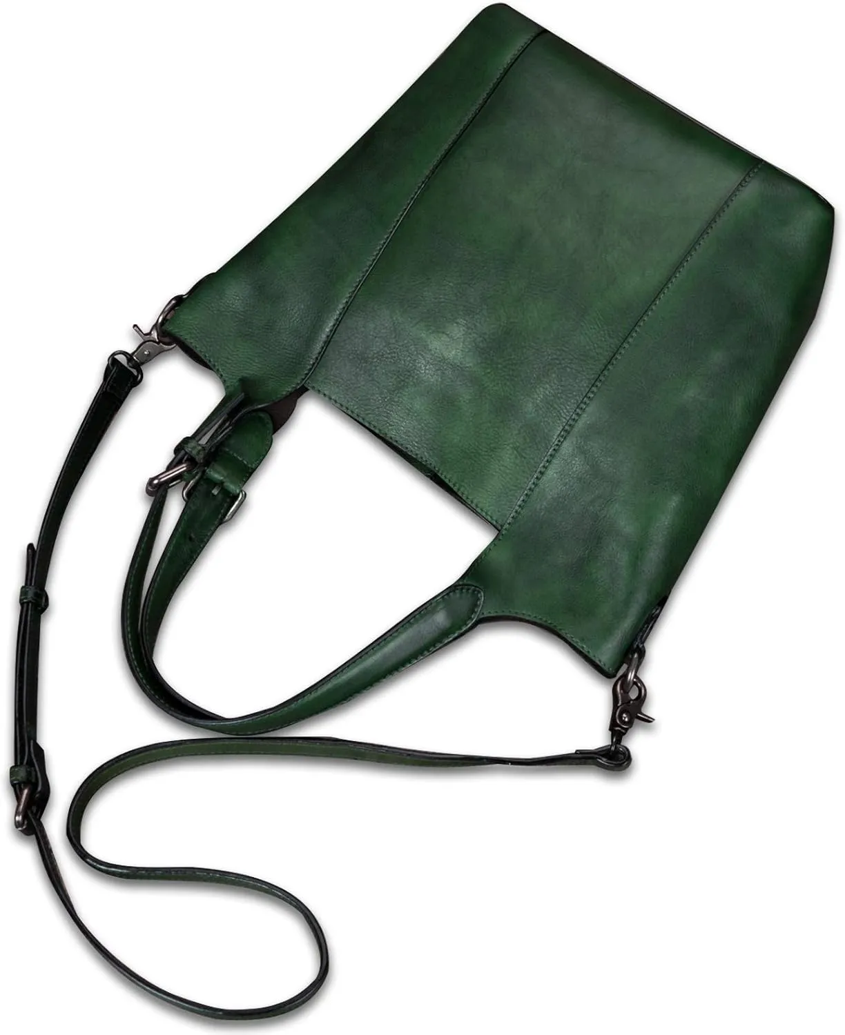 Genuine Leather Handbag for Women Vintage Handmade Shoulder Bag Purse Tote Cowhide Satchel Crossbody Top-Handle Bag