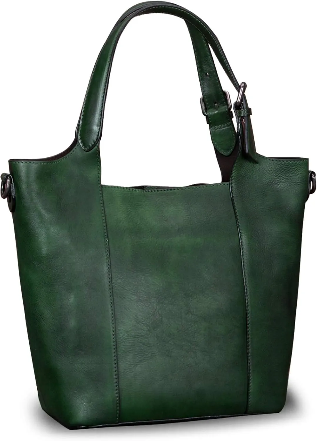 Genuine Leather Handbag for Women Vintage Handmade Shoulder Bag Purse Tote Cowhide Satchel Crossbody Top-Handle Bag