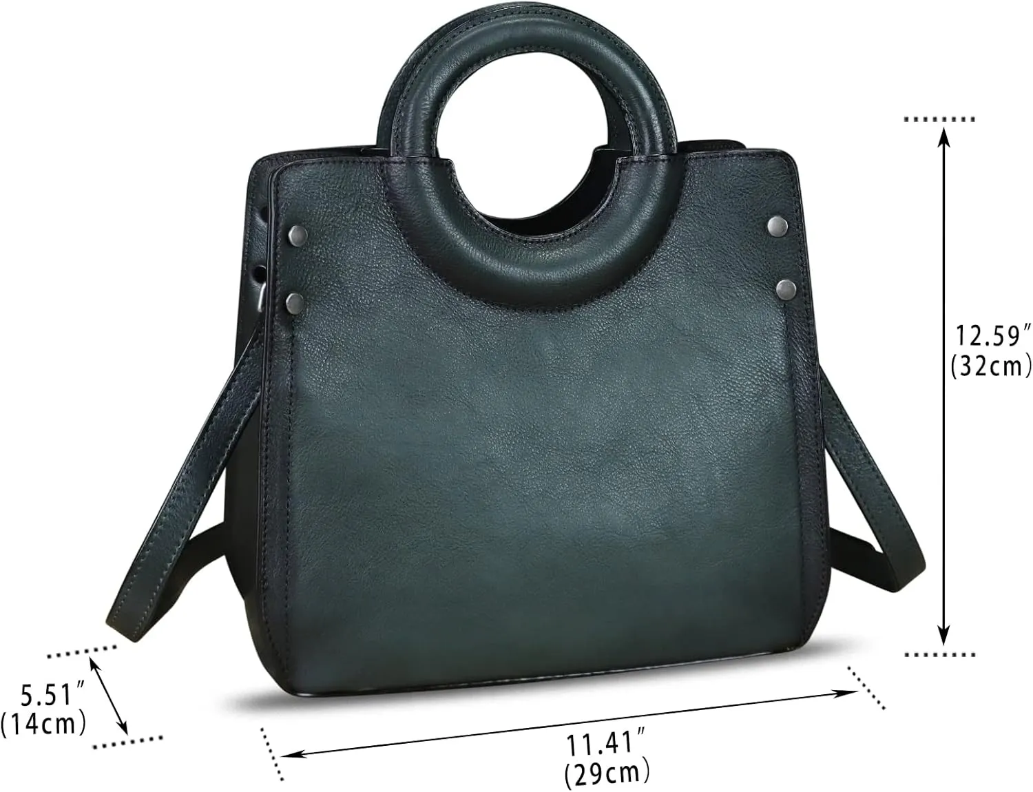 Genuine Leather Handbags for Women Vintage Real Leather Fashion Messenger Bag Shoulder Bag Crossbody Bag Satchel Purse