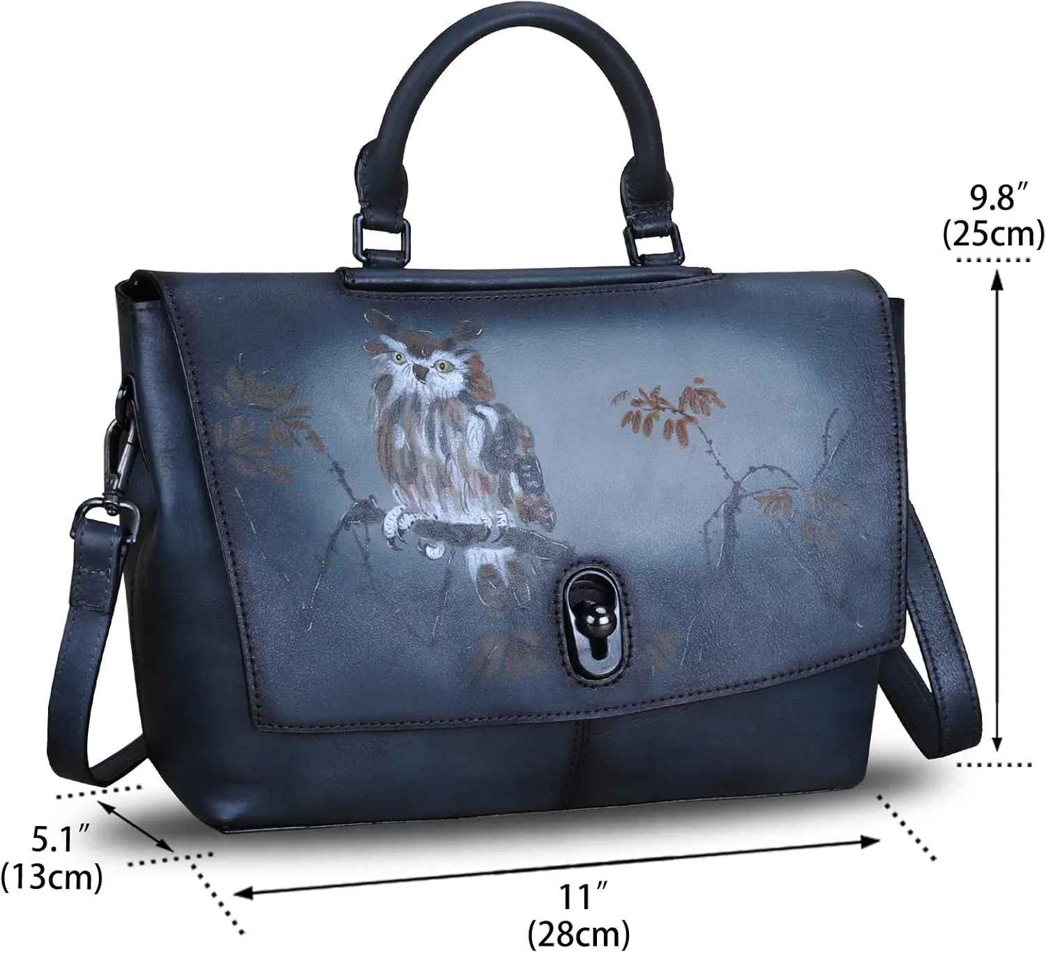 Genuine Leather Satchel Purses Handbags for Women Large Capacity Shoulder Bags Lady Work Top Handle Crossbody Bag
