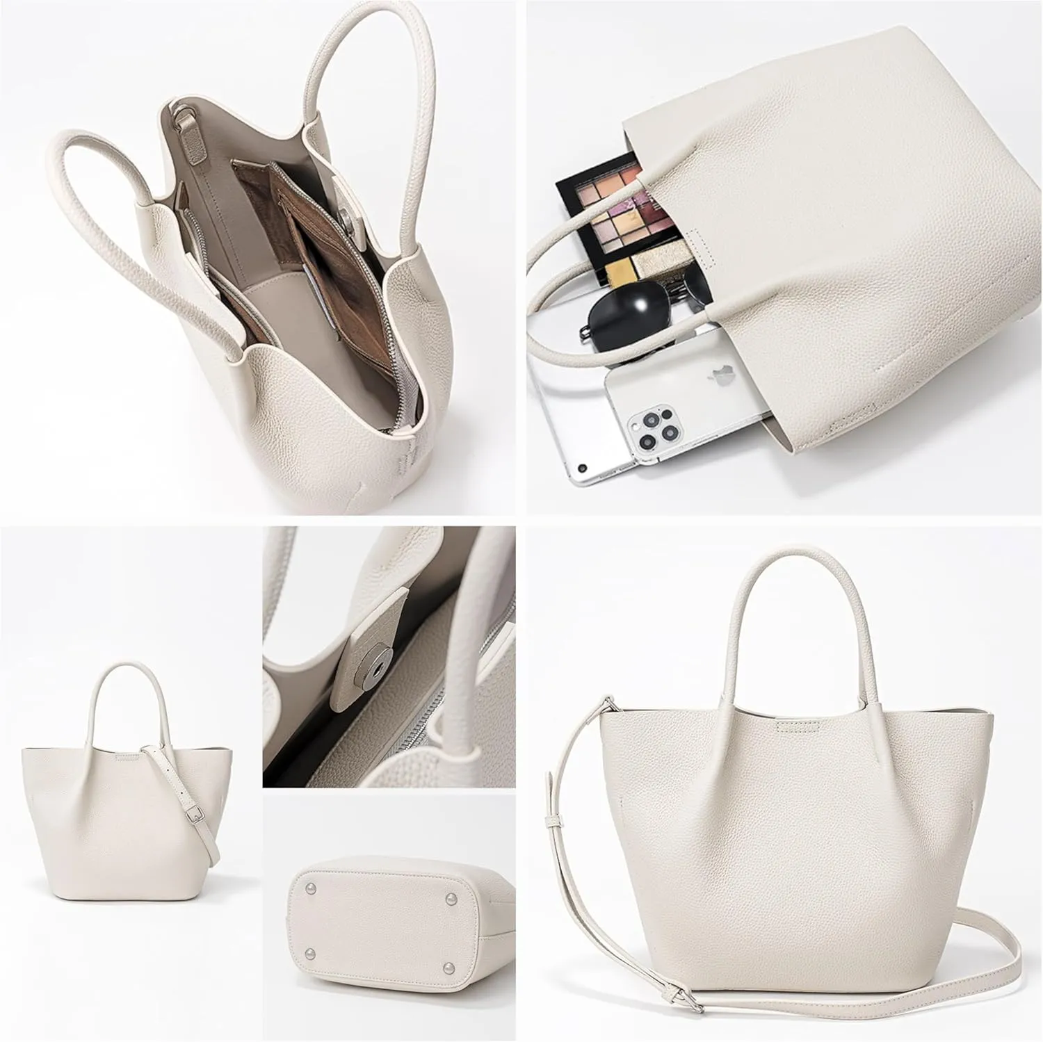 Genuine Leather Shoulder Bags Fashion Top-Handle Satchel Tote Handbags Crossbody Purse for Ladies
