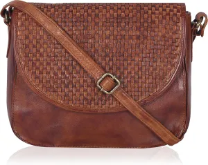 Genuine Leather Shoulder Crossbody Purse For Women with Adjustable Strap, Mobile Pocket & Outside & Inside Zipper