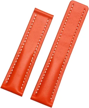 Genuine Leather Strap 22mm 24mm Watch Band For Breitling mens watch cow leather bracelet with Deployment buckle