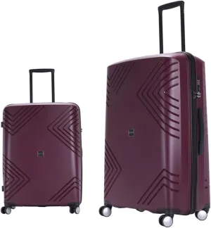GinzaTravel Rune series expandable 2 Luggage Sets,Lightweight Hardside Suitcase With Spinner Wheels TSA Lock,PP material business fashion suitcase