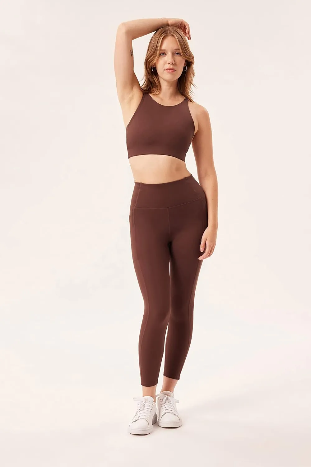 Girlfriend Collective Compression Pocket Leggings for Women, High Rise Waist Pants for Yoga Workout Plus Size 23 3/4" Inseam