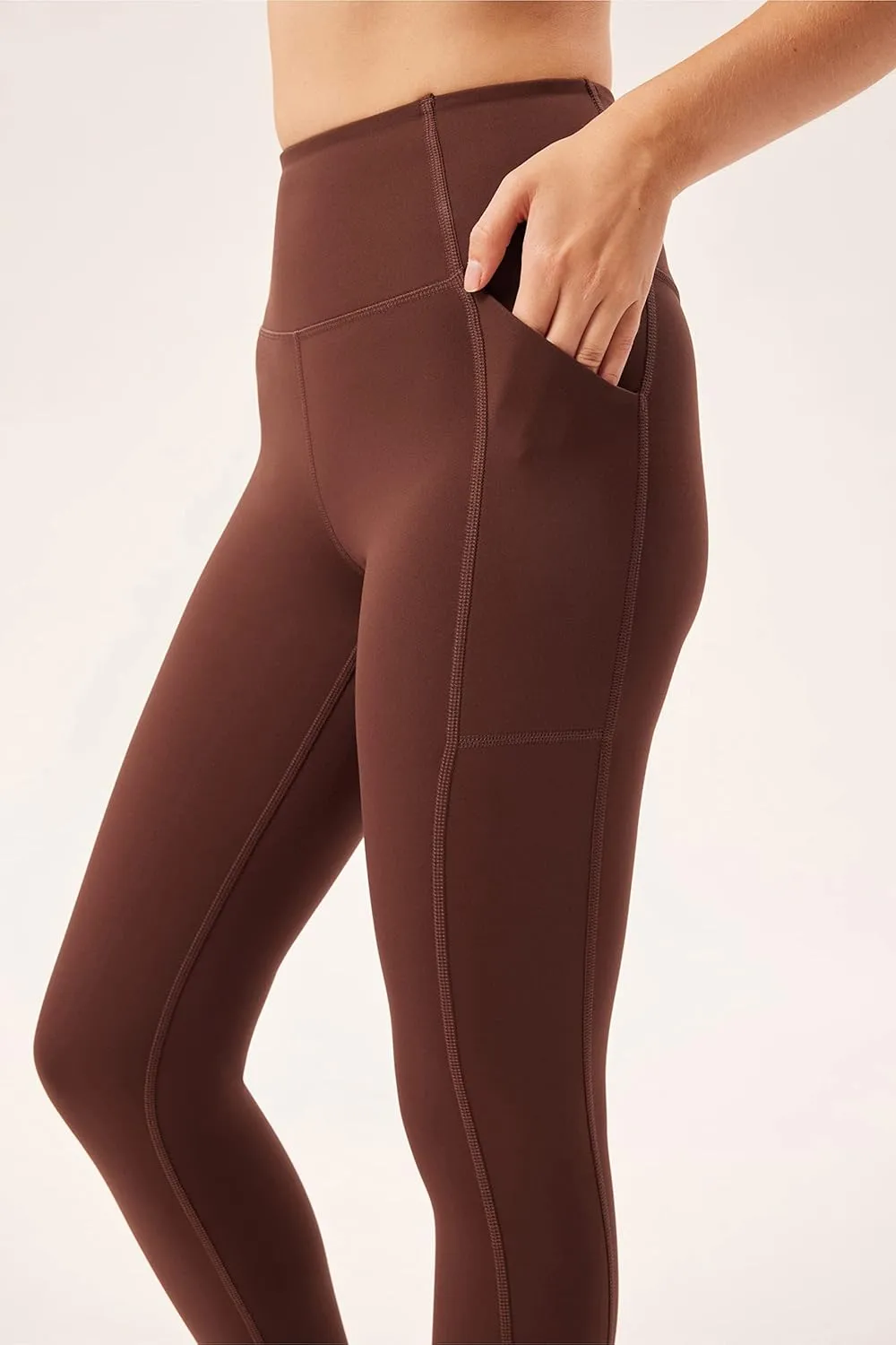 Girlfriend Collective Compression Pocket Leggings for Women, High Rise Waist Pants for Yoga Workout Plus Size 23 3/4" Inseam