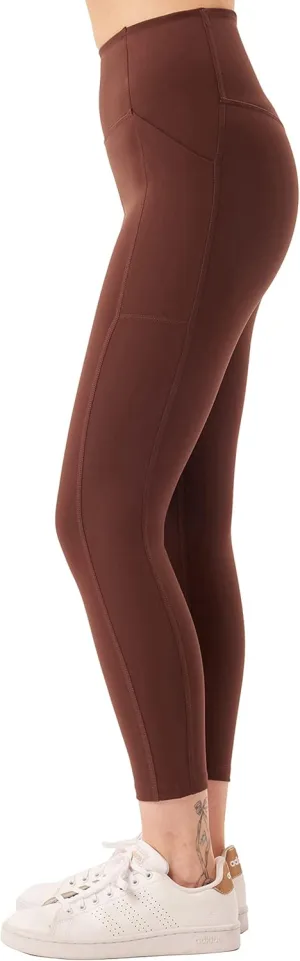 Girlfriend Collective Compression Pocket Leggings for Women, High Rise Waist Pants for Yoga Workout Plus Size 23 3/4" Inseam