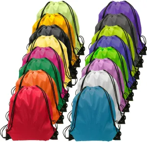 GoodtoU 32 Pcs Multicolor Drawstring Gym Backpack Bulk 16 Colors 15.5" x 13.5" Unisex Casual Sports Multi-Sport Foldable Cinch Bag