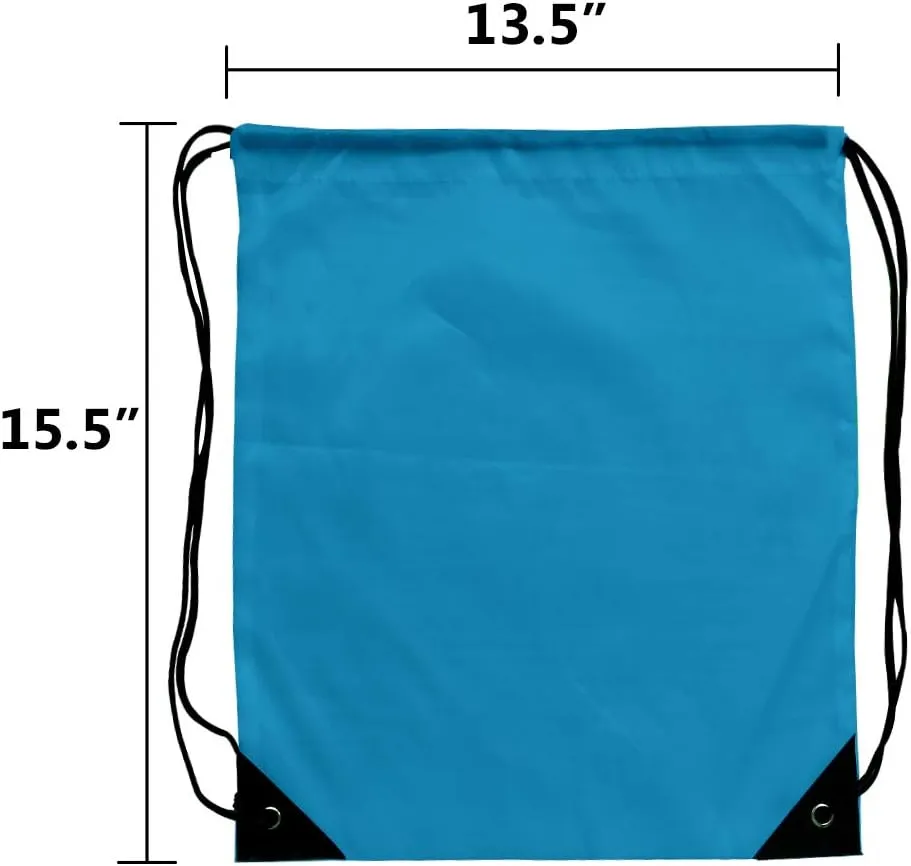 GoodtoU 32 Pcs Multicolor Drawstring Gym Backpack Bulk 16 Colors 15.5" x 13.5" Unisex Casual Sports Multi-Sport Foldable Cinch Bag