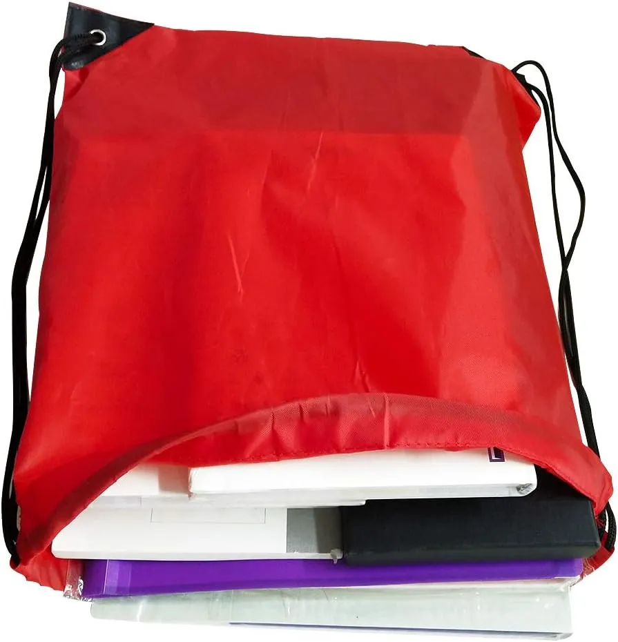 GoodtoU Drawstring Bag 12 Pack Drawsting Backpack Bags Bulk Draw String Sport Bag for Gym Party Trip 4 Color