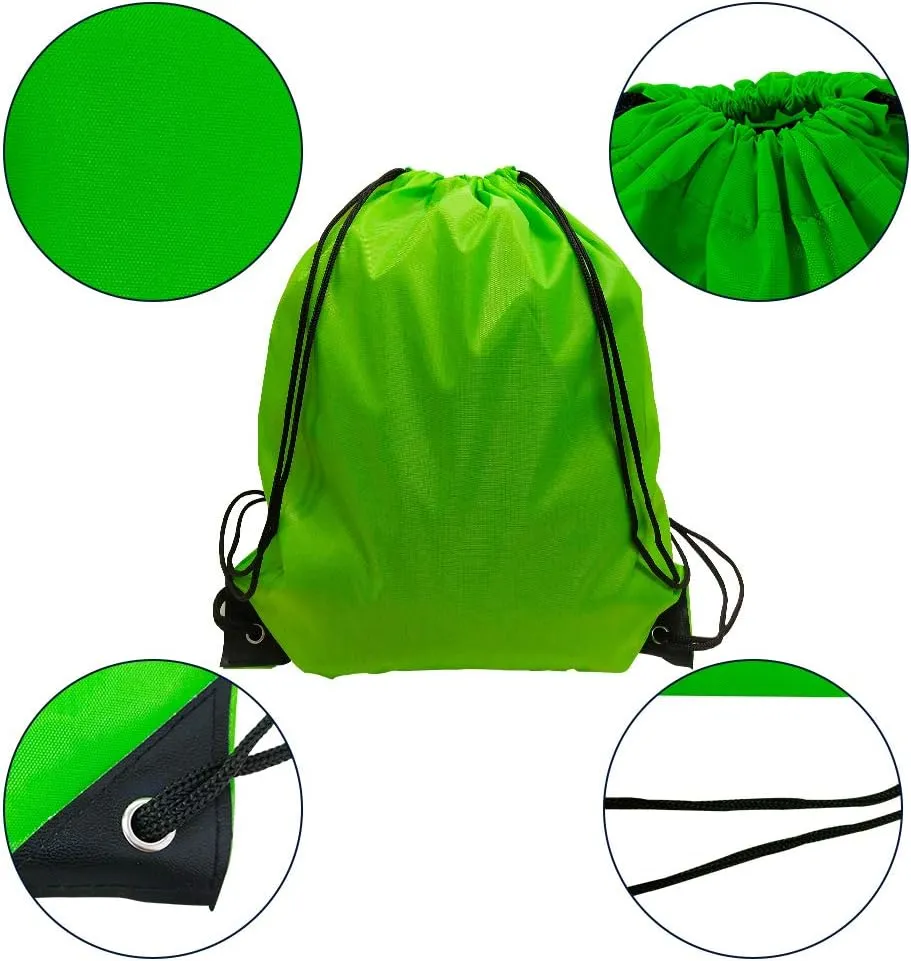 GoodtoU Drawstring Bag 12 Pack Drawsting Backpack Bags Bulk Draw String Sport Bag for Gym Party Trip 4 Color