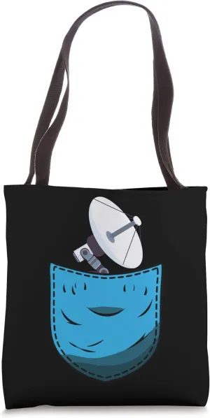 Great Satellite Dish Technician Pocket Design Lover Tote Bag