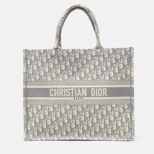 Grey Oblique Canvas Large Book Tote