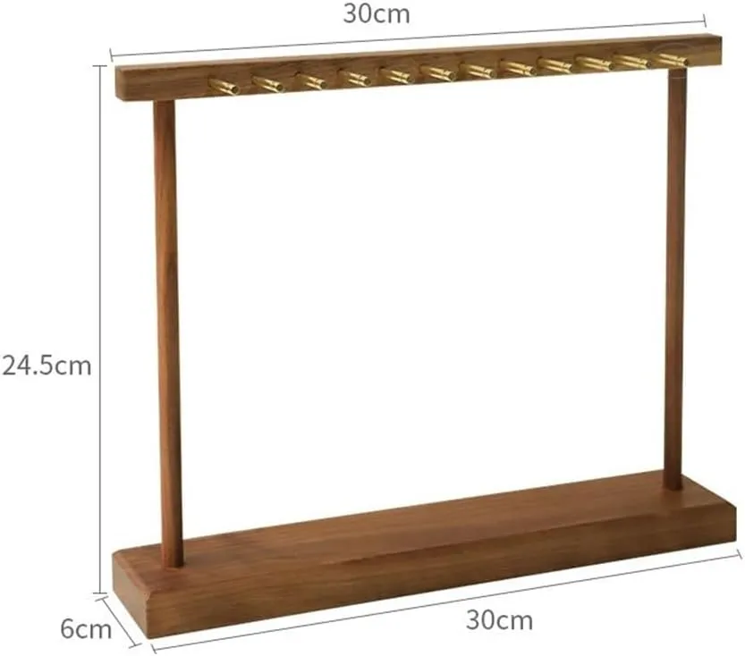 GRFIT Jewelry Organizer Necklace Luxury Lightweight Walnut Jewelry Storage Ornaments Holder for Jewelry Presentation Creative Simple for Shopping Mall Jewelry Stand (Medium)