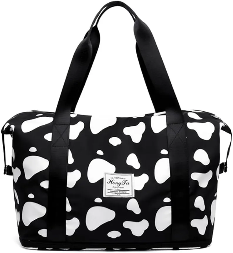 Gym Bag Expandable Tote Bag for Women Travel Duffle Bag Weekender Overnight Bag for Women with Dry Wet Pocket (Multi 2)