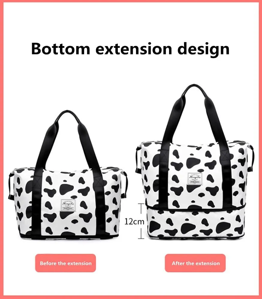 Gym Bag Expandable Tote Bag for Women Travel Duffle Bag Weekender Overnight Bag for Women with Dry Wet Pocket (Multi 2)