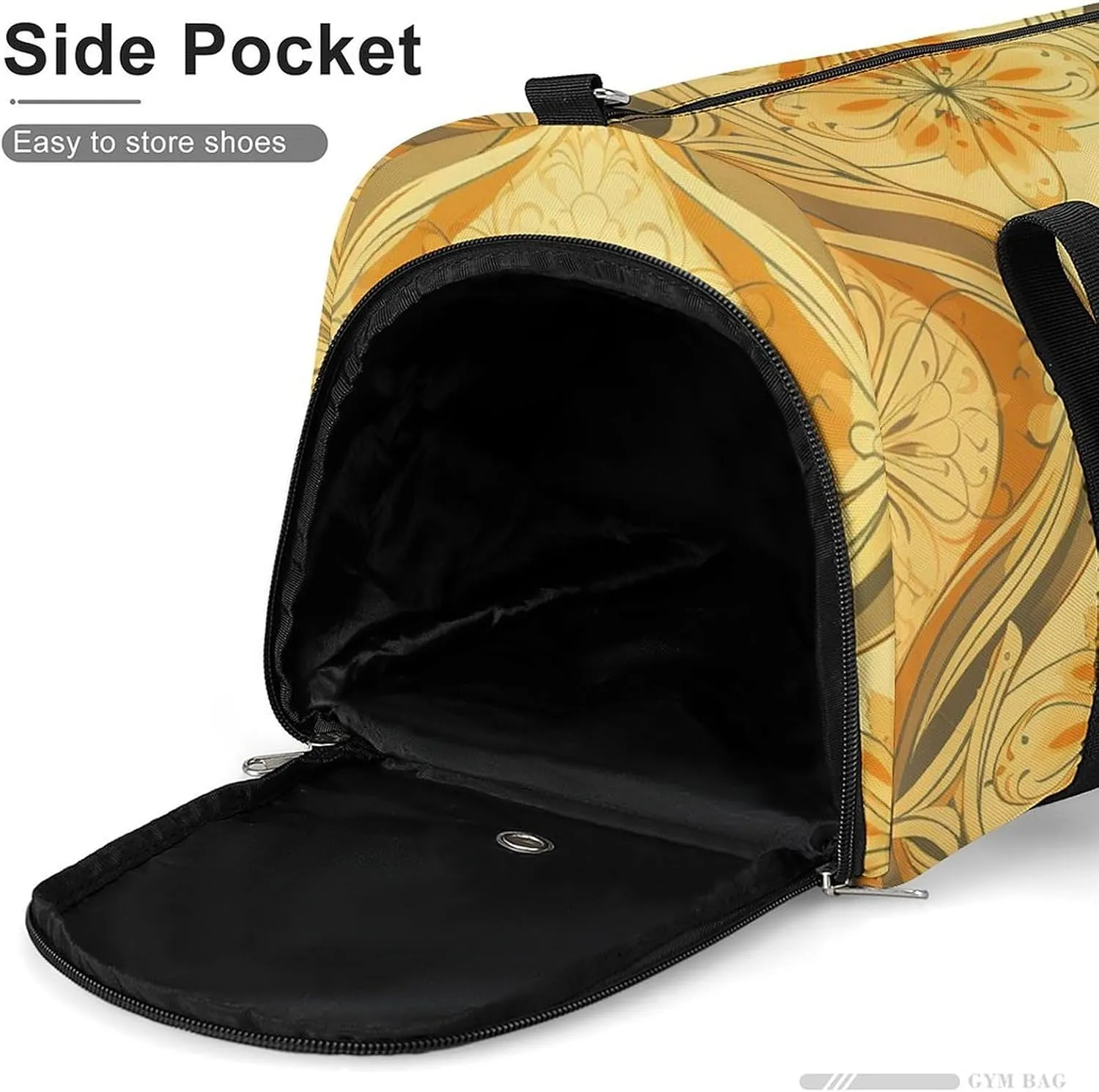 Gym Bag Medieval Vintage Pattern Duffel Bag for Men Women Travel Overnight Bag with Shoe Compartment Workout Bags