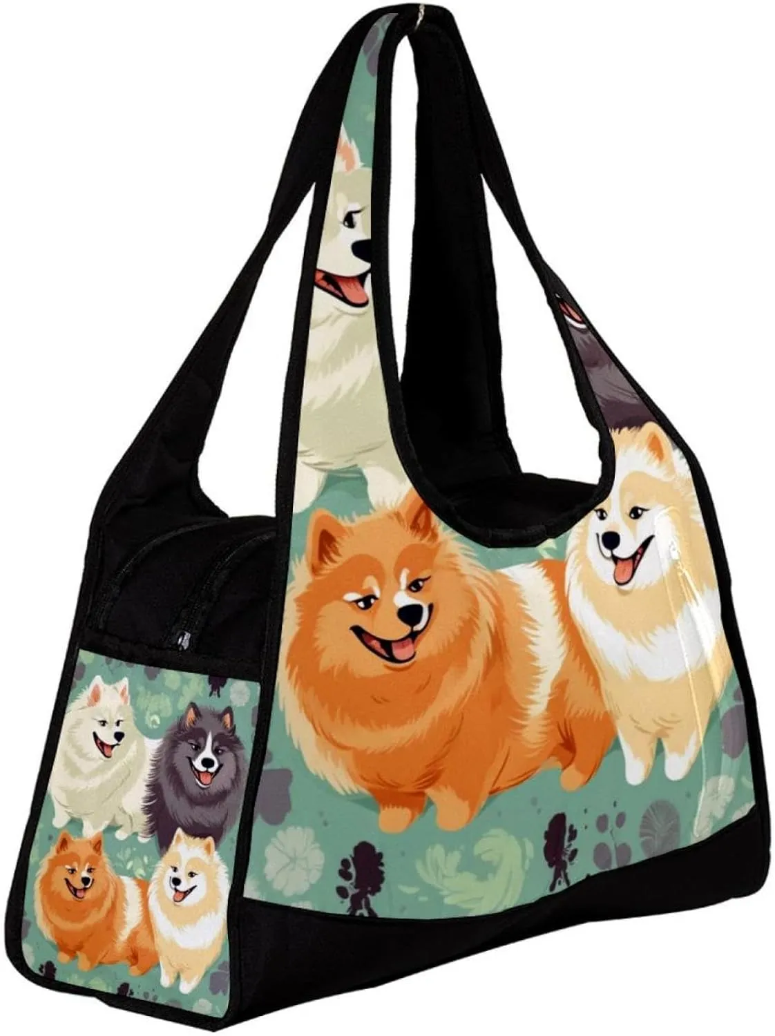 Gym Bags for Men,Travel Duffel Bags for Women,Cartoon Pomeranian Dog,Workout Bag
