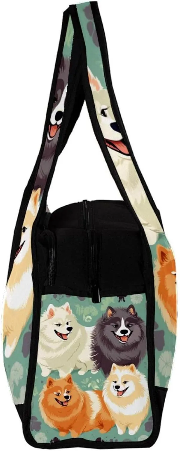 Gym Bags for Men,Travel Duffel Bags for Women,Cartoon Pomeranian Dog,Workout Bag