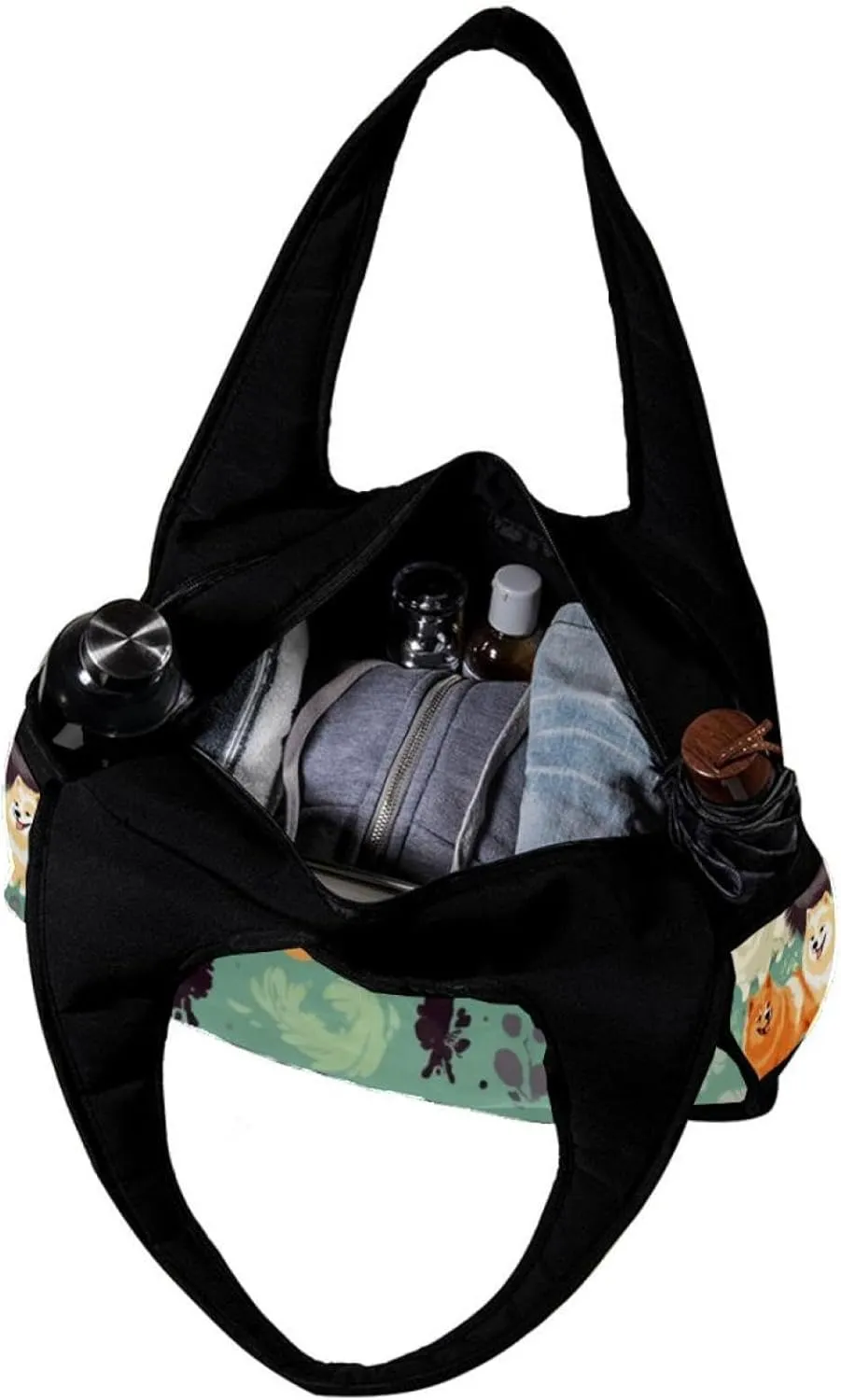 Gym Bags for Men,Travel Duffel Bags for Women,Cartoon Pomeranian Dog,Workout Bag