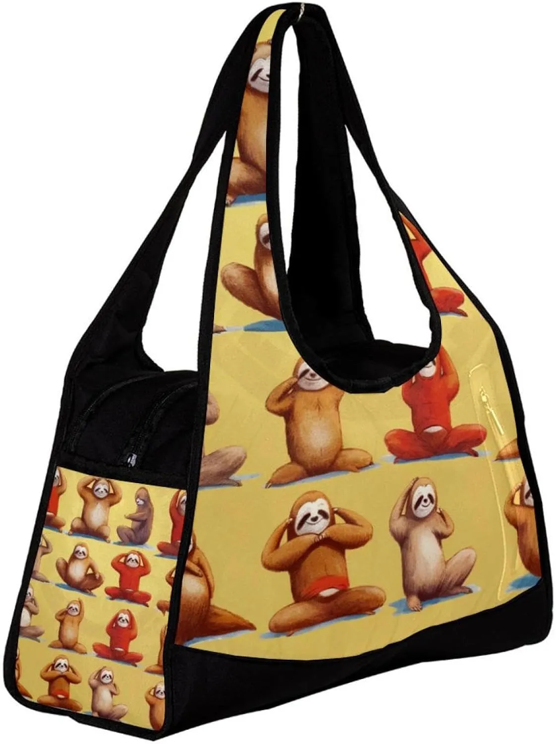 Gym Bags for Men,Travel Duffel Bags for Women,Exercise Funny Sloth Yoga,Workout Bag
