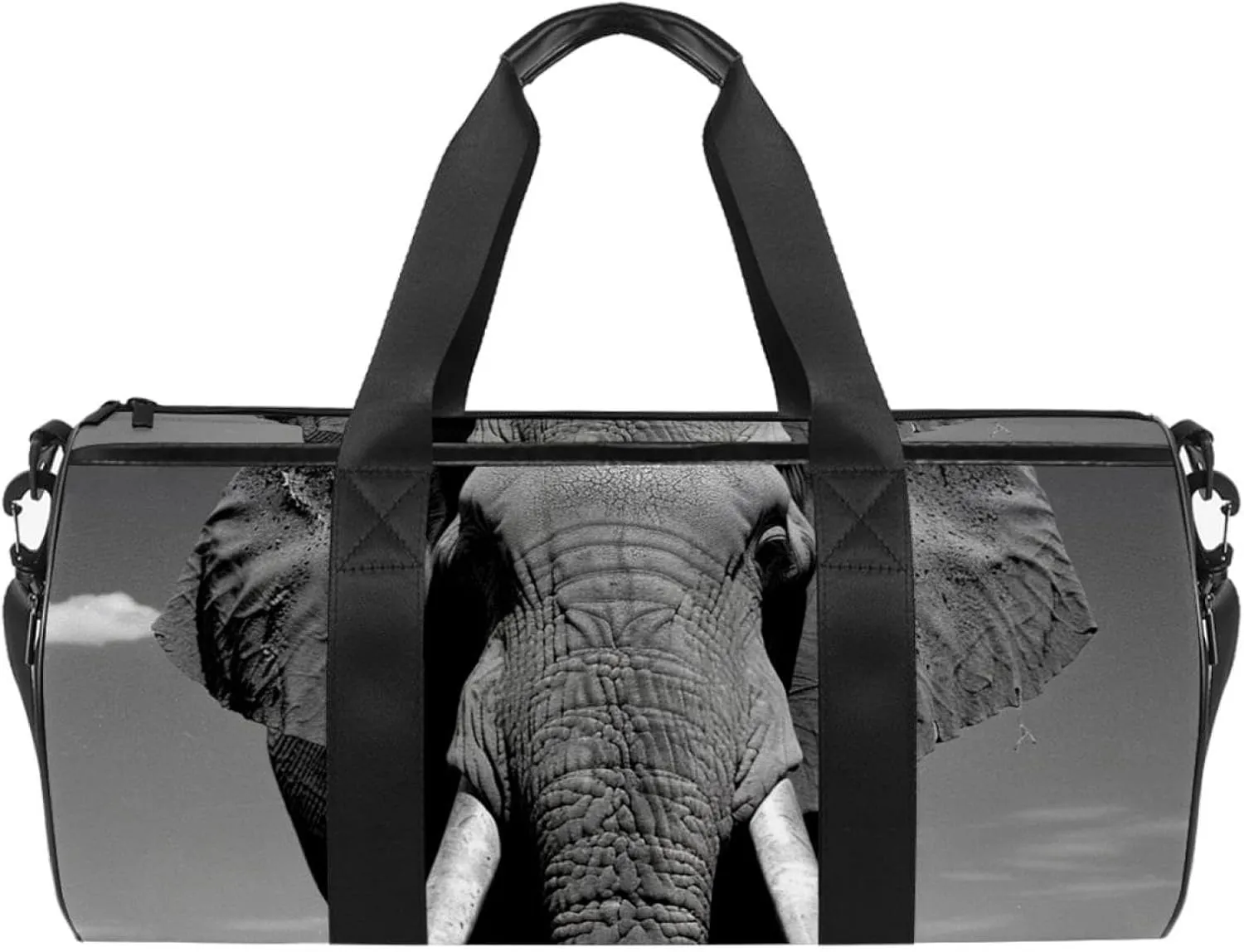Gym Bags for Women,Duffle Bag for Travel,Asian Elephant Face Portrait,Gym Bag for Men