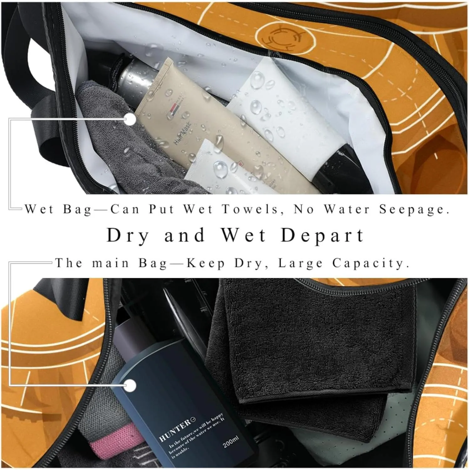 Gym Bags for Women,Duffle Bag for Travel,Brown Basketball Field,Gym Bag for Men