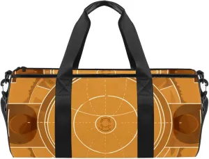 Gym Bags for Women,Duffle Bag for Travel,Brown Basketball Field,Gym Bag for Men