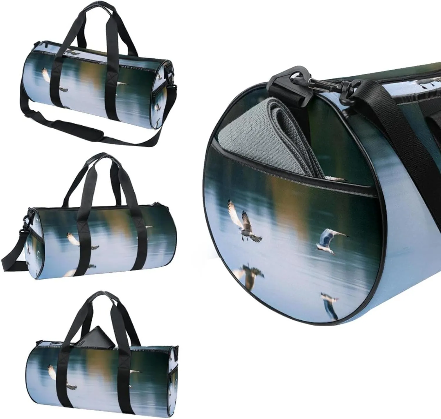 Gym Bags for Women,Duffle Bag for Travel,Crane Portrait,Gym Bag for Men