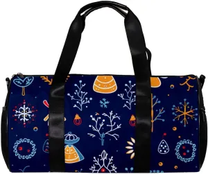 Gym Bags for Women,Duffle Bag for Travel,Deer Snowflake Angle Christmas,Gym Bag for Men