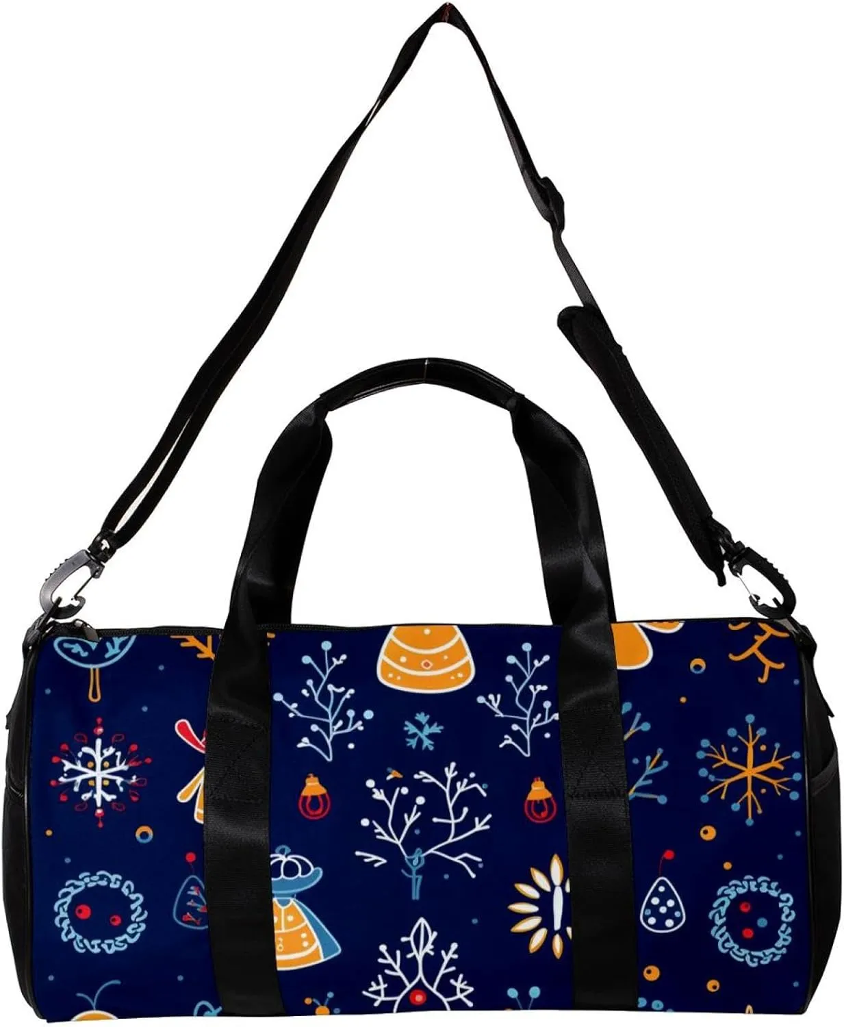 Gym Bags for Women,Duffle Bag for Travel,Deer Snowflake Angle Christmas,Gym Bag for Men