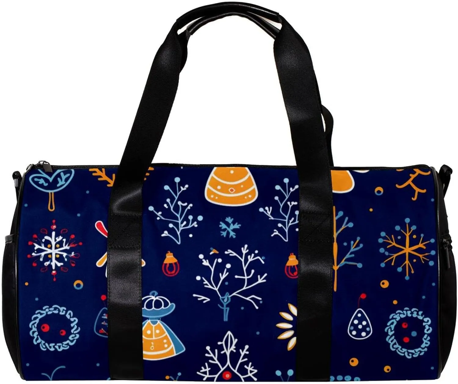Gym Bags for Women,Duffle Bag for Travel,Deer Snowflake Angle Christmas,Gym Bag for Men