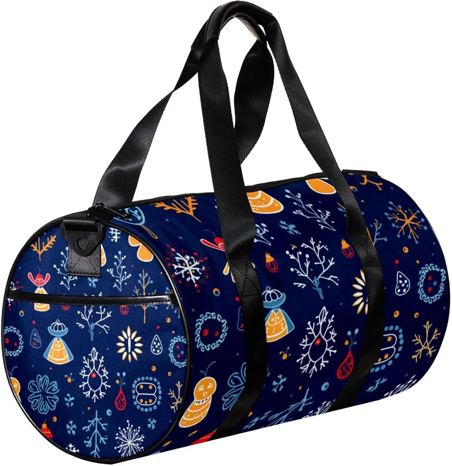 Gym Bags for Women,Duffle Bag for Travel,Deer Snowflake Angle Christmas,Gym Bag for Men