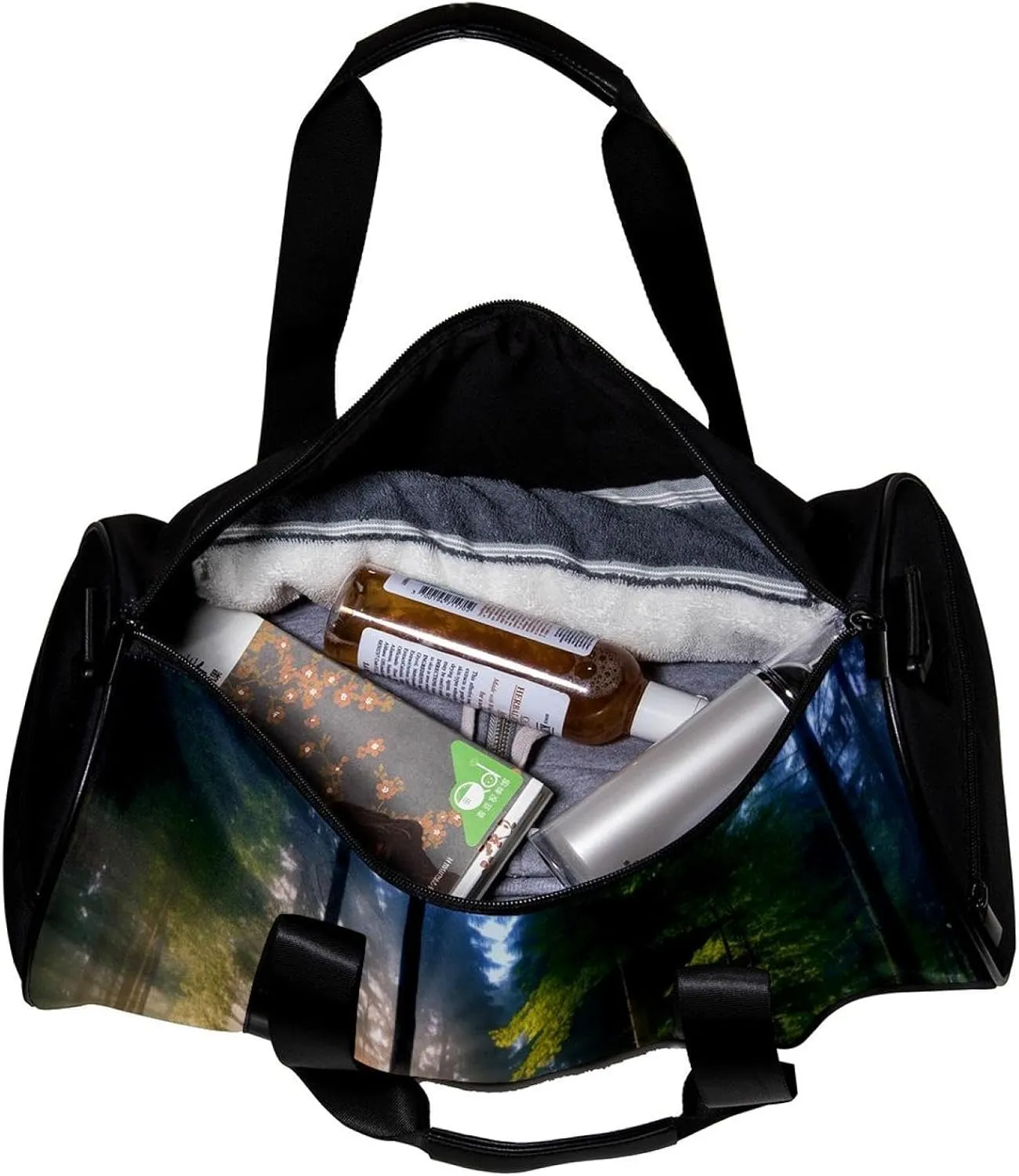 Gym Bags for Women,Duffle Bag for Travel,Forest Trees Nature Sunlight,Gym Bag for Men