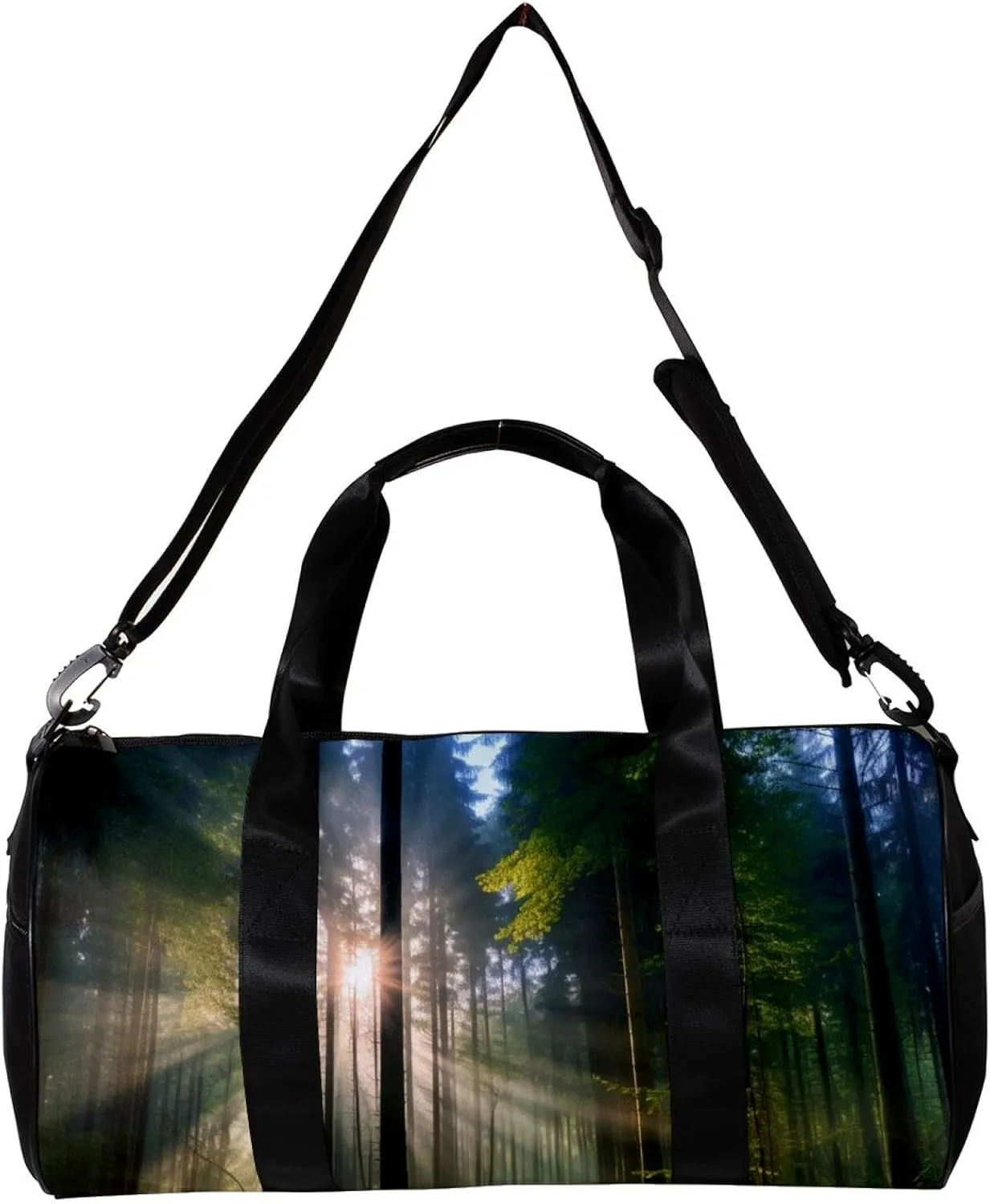 Gym Bags for Women,Duffle Bag for Travel,Forest Trees Nature Sunlight,Gym Bag for Men