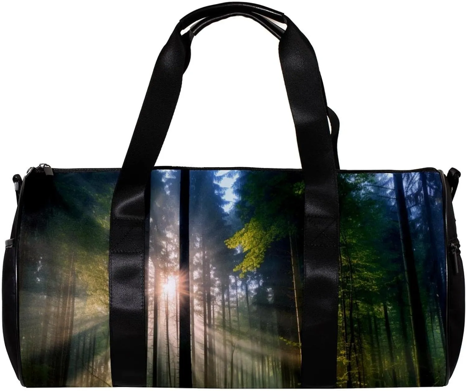 Gym Bags for Women,Duffle Bag for Travel,Forest Trees Nature Sunlight,Gym Bag for Men