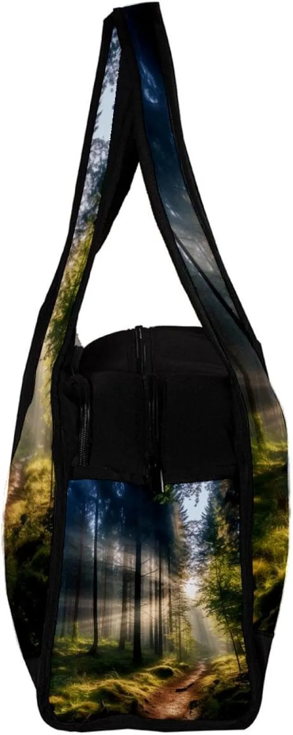 Gym Bags for Women,Duffle Bag for Travel,Forest Trees Nature Sunlight,Gym Bag for Men
