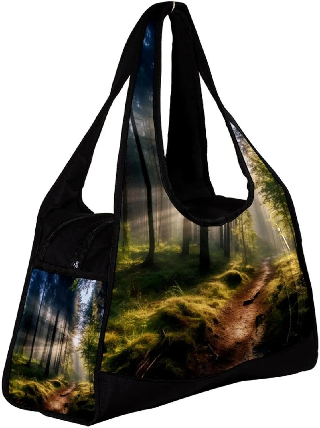 Gym Bags for Women,Duffle Bag for Travel,Forest Trees Nature Sunlight,Gym Bag for Men