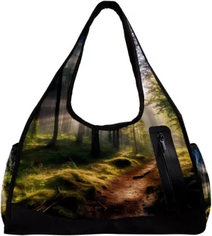 Gym Bags for Women,Duffle Bag for Travel,Forest Trees Nature Sunlight,Gym Bag for Men