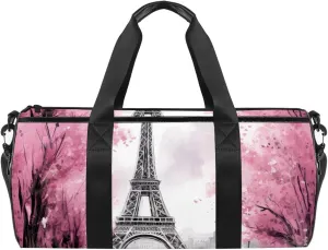Gym Bags for Women,Duffle Bag for Travel,France Pairs Eiffel Tower Tree,Gym Bag for Men