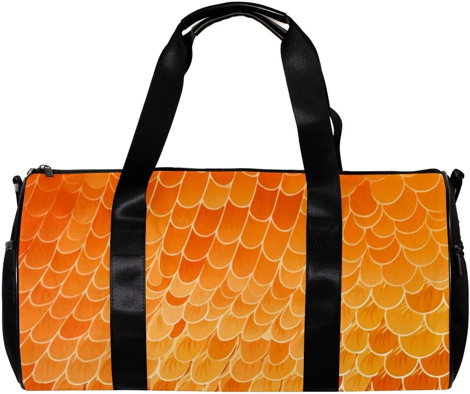 Gym Bags for Women,Duffle Bag for Travel,Scale Orange Mermaid Ocean,Gym Bag for Men